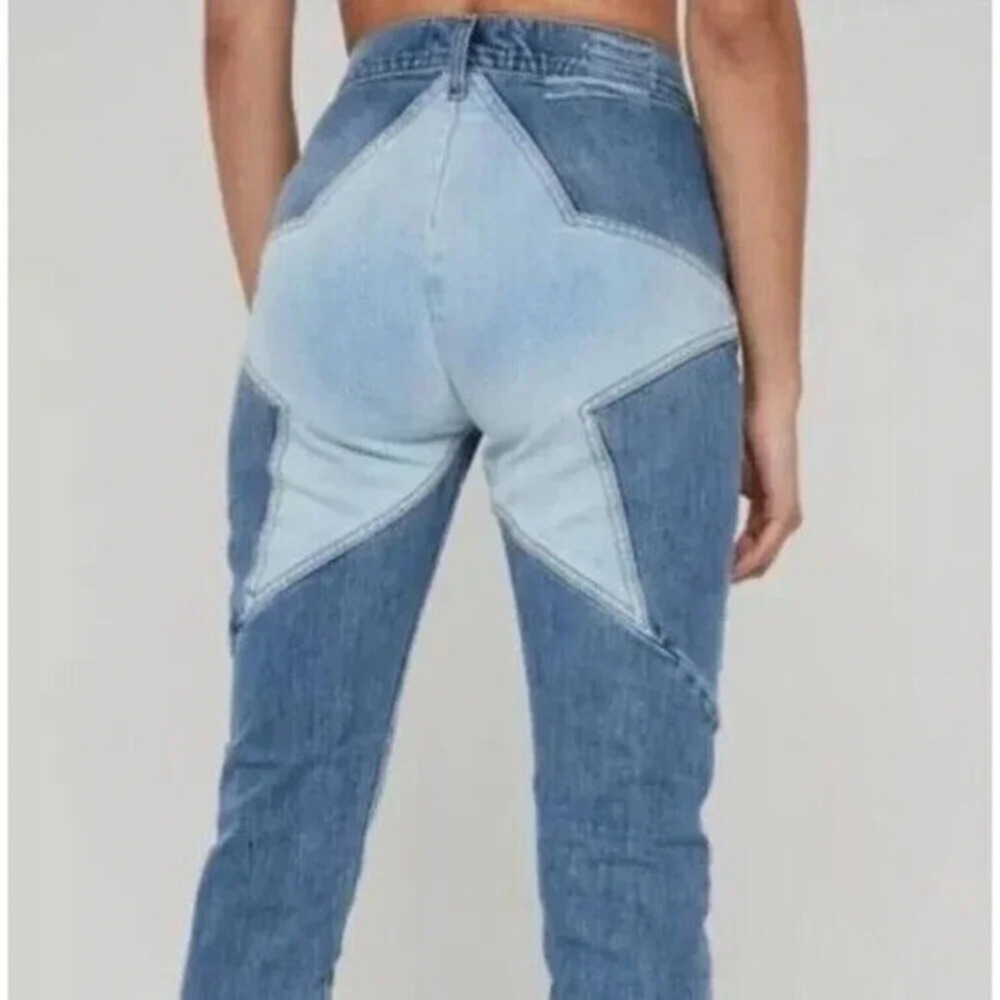 Revice Jeans Womens Skinny Ankle Length Denim Star Patch Rear Size‎ 26 Blue USA